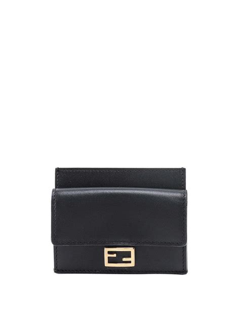 fendi black card holder|Fendi card holder for women.